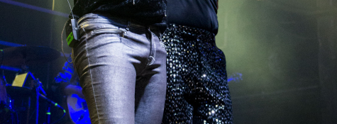 BARCELONA, ESPAÑA – FEBRERO 22: Oscar Ferrer voz de Varry Brava y Alberto Jiménez voz de Miss Caffeina durante el conicerto de Dancetería en la Razzmatazz el 22 de febrero de 2020 en Barcelona, España. (Foto por Fernando Pérez)