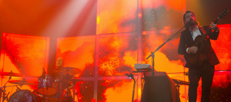 BARCELONA, ESPAÑA – FEBRERO 7: R. Cominero y Fernando Campillo de Viva Suecia durante su concierto en la Sala Razzmatazz el 7 de febrero de 2020 en Barcelona, España. (Foto por Fernando Pérez)