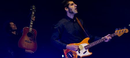BARCELONA, ESPAÑA – MARZO 20. Gerbass (bajo) Ramiro Nieto (Guitarra) de Sidecars en concierto en el Sant Jordi Club en Barcelona, España el 20/03/2021. Fotografía por Fernando Pérez, ferperez.foto3@gmail.com
