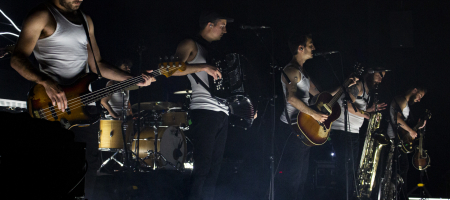 BARCELONA, ESPAÑA – ABRIL 28. La Maravillosa Orquesta del Alcohol (La MODA) en concierto (primer pase 18 hrs) como parte de Guitar BCN en la Barts el 28 de abril de 2021 en Barcelona, España. (Foto por Fernando Pérez) La M.O.D.A. Guitar BCN