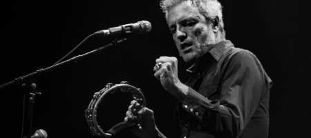 BARCELONA, ESPAÑA – MAYO 20. Carlos Tarque de M-Clan en el primer pase de la banda como parte del Guitar BCN en la Barts el 20 mayo de 2021 en Barcelona, España. (Foto por Fernando Pérez) M-Clan Barcelona