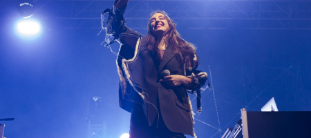 BARCELONA, ESPAÑA – FEBRERO 26. Sandra Delaporte en concierto como parte del Cruïlla de primavera en la Razzmatazz el 26 de febrero de 2022 en Barcelona, España. (Foto por Fernando Pérez)
